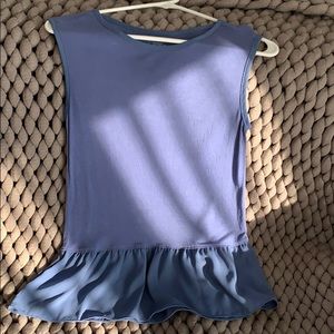 Loft t shirt with ruffle bottom